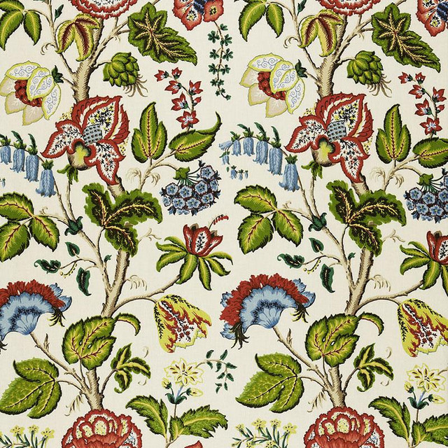 Schumacher Fabric Tree Of Life Ivory 172615 Classic Prints 25.75" - My Fabric Connection -