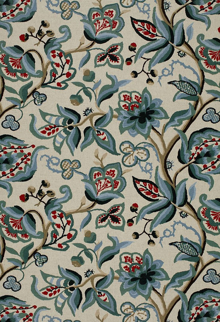 Schumacher Fabric Alexandra Vine Document 1325001 Classic-Prints 56% Cotton, 44% Linen - Horizontal: 27 and Vertical: 22 54 - My Fabric Connection -