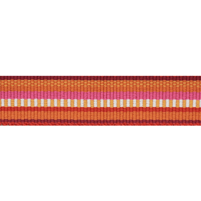 Schumacher Fabric Primavera Tape Narrow Berry 75983 Indooroutdoor-Prints-Wovens-Iii 100% Polyolefin - Horizontal: 1/8- and Vertical: - 1.25 - My Fabric Connection -
