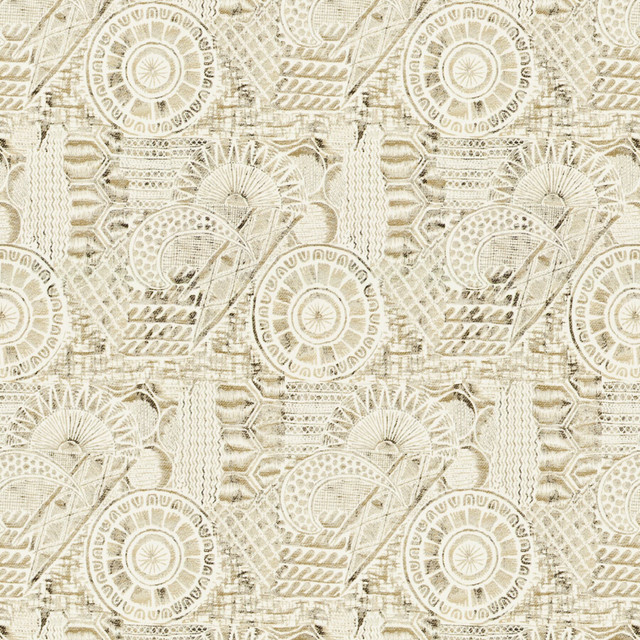Stout Fabric Herschel 3 Mushroom Comfortable Living Fawn/Shell 100% Polyester INDIA Horizontal: 13.5 and Vertical: 20.75 54 in - My Fabric Connection -