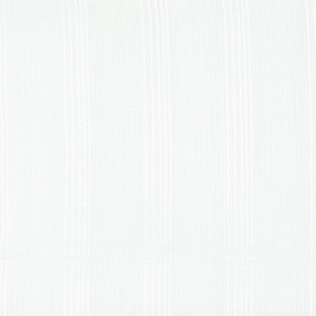 Stout Fabric Bodensee 2 White Sheer Essentials 100% Polyester Polyester Embroidery CHINA FLAME RETARDANT-N.F.P.A. 701 SMALL SCALE Horizontal: 1.25 and Vertical: 0 110 in - My Fabric Connection -