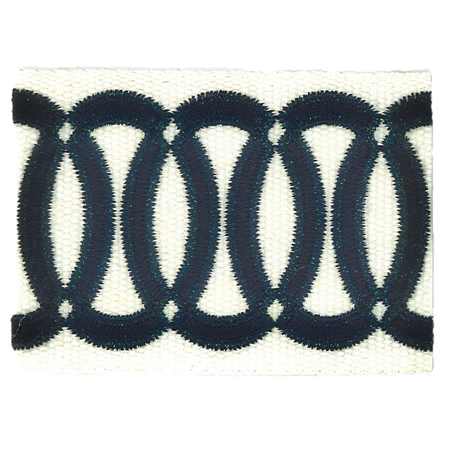 Stout Trim Zealot 6 Ink Moondust Trim 40% Linen 32% Spun Viscose 24% Polyester 4% Metallic CHINA Horizontal: 0 and Vertical: 0 2.38 in - My Fabric Connection -