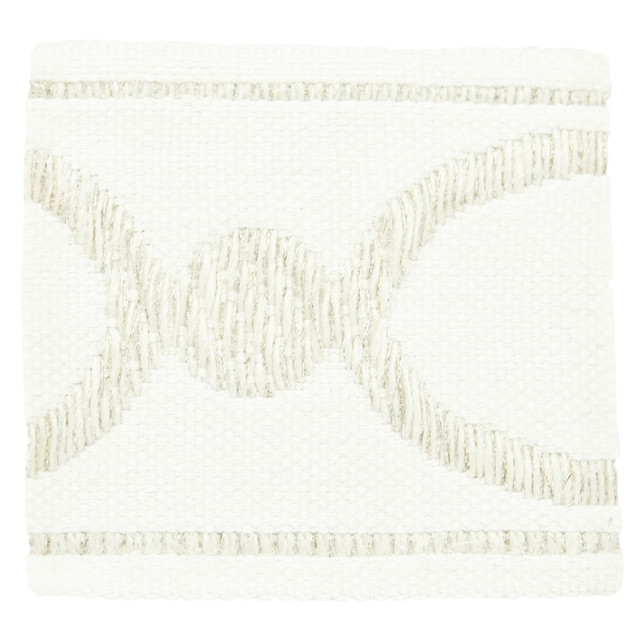 Stout Trim Monogram 5 Ivory Moondust Trim 38% Linen 31% Spun Viscose 26% JUT 5% Metallic CHINA Horizontal: 0 and Vertical: 0 3 in - My Fabric Connection -