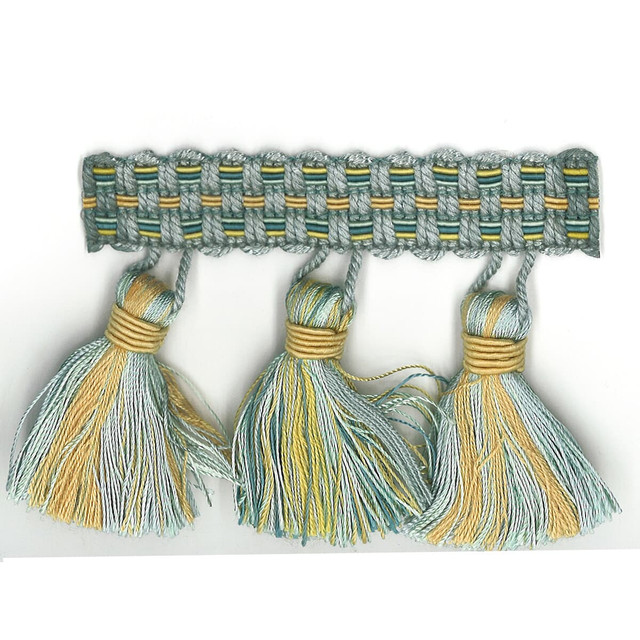Stout Trim Sponsor 22 Seashore Art Of Design Trim-2 Tassel Fringe 100% Spun Viscose CHINA Horizontal: 0 and Vertical: 0 3 in - My Fabric Connection -