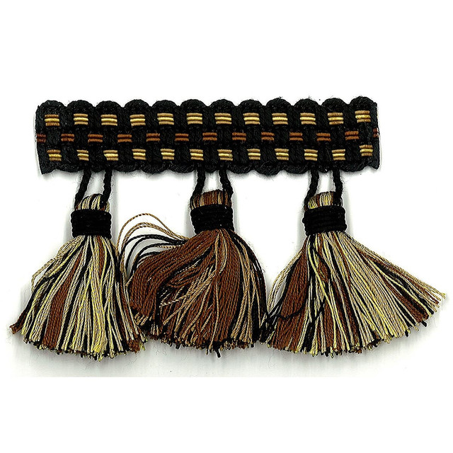 Stout Trim Sponsor 35 Granite Art Of Design Trim-2 Tassel Fringe 100% Spun Viscose CHINA Horizontal: 0 and Vertical: 0 3 in - My Fabric Connection -