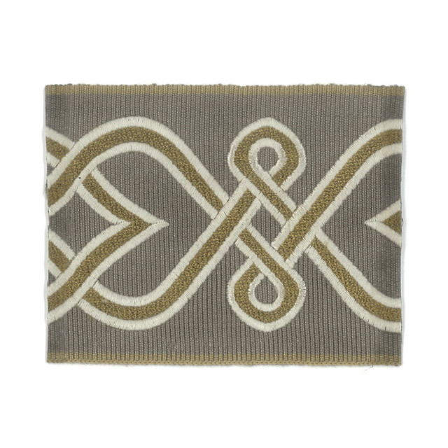 Stout Trim Scheme 1 Smoke New World Trim Volume Ii 99% Spun Viscose 1% Polyester CHINA Horizontal: 3.75 and Vertical: 0 2.88 in - My Fabric Connection -