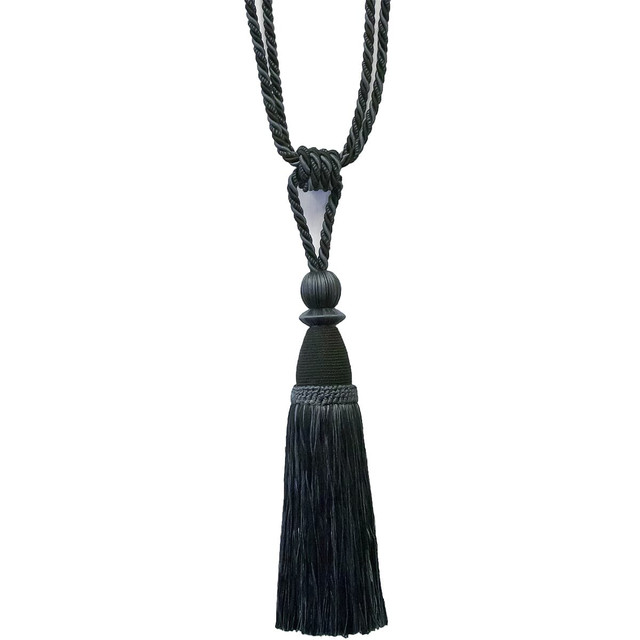 Stout Trim Alhambra 9 Ebony Art Of Design Trim-2 Tassel Fringe 85% Spun Viscose 15% Cotton CHINA Horizontal: 0 and Vertical: 0 12 in - My Fabric Connection -