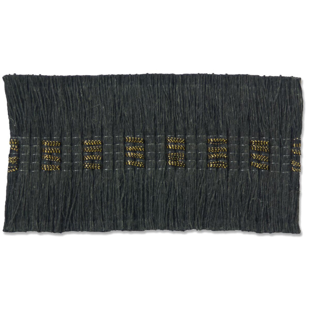 Stout Trim Brentwood 4 Gunmetal New World Tapes & Borders 98% Linen 2% Other GERMANY Horizontal: 0.5 and Vertical: 0 1.75 in - My Fabric Connection -