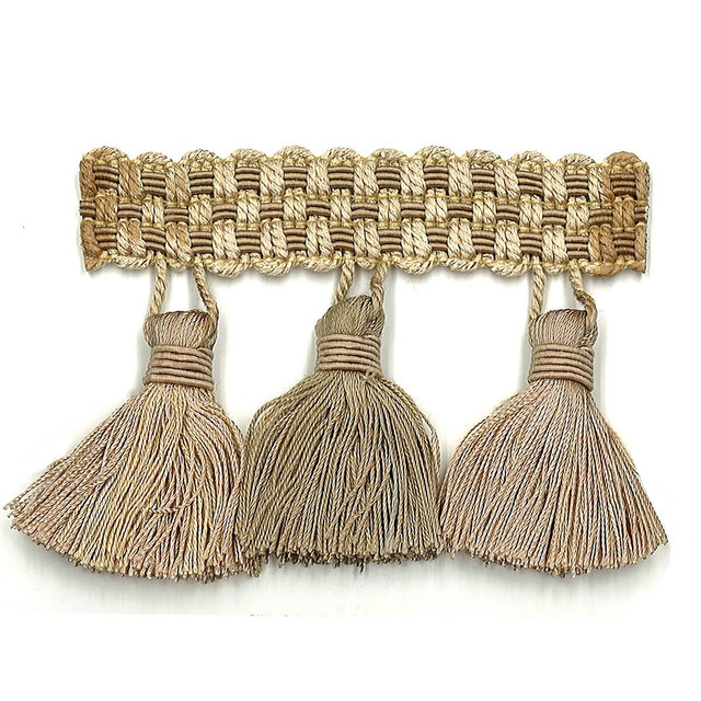 Stout Trim Sponsor 4 Linen Art Of Design Trim-2 Tassel Fringe 100% Spun Viscose CHINA Horizontal: 0 and Vertical: 0 3 in - My Fabric Connection -