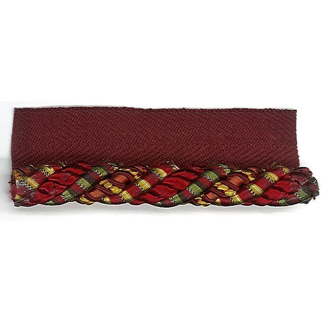 Stout Trim Boulevard 1 Ruby Just Cords 55% Cotton 33% Spun Viscose 9% Polyester 3% Metallic CHINA Horizontal: 0 and Vertical: 0 0.38 in - My Fabric Connection -