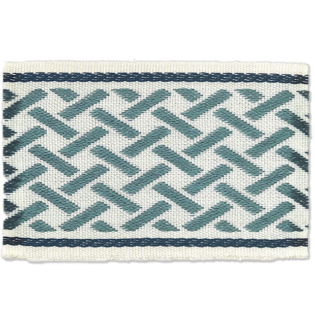 Stout Trim Topeka 7 Denim New World Tapes & Borders 100% Spun Viscose CHINA Horizontal: 0 and Vertical: 0 2.5 in - My Fabric Connection -