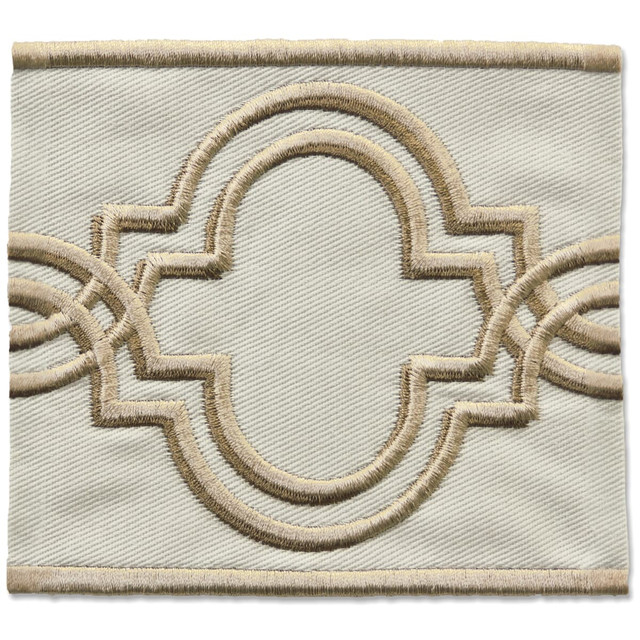 Stout Trim Cannes 3 Dove New World Tapes & Borders 65% Cotton 35% Spun Viscose CHINA Horizontal: 4 and Vertical: 0 3.38 in - My Fabric Connection -