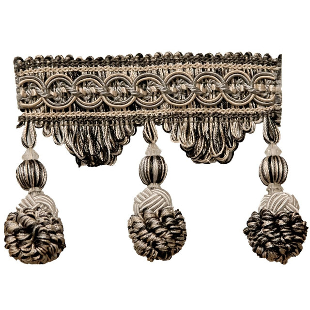 Stout Trim Cherbourg 3 Smoke Enchantment Trim 65% Polyester 28% Cotton 7% WOD CHINA Horizontal: 0 and Vertical: 0 0 in - My Fabric Connection -