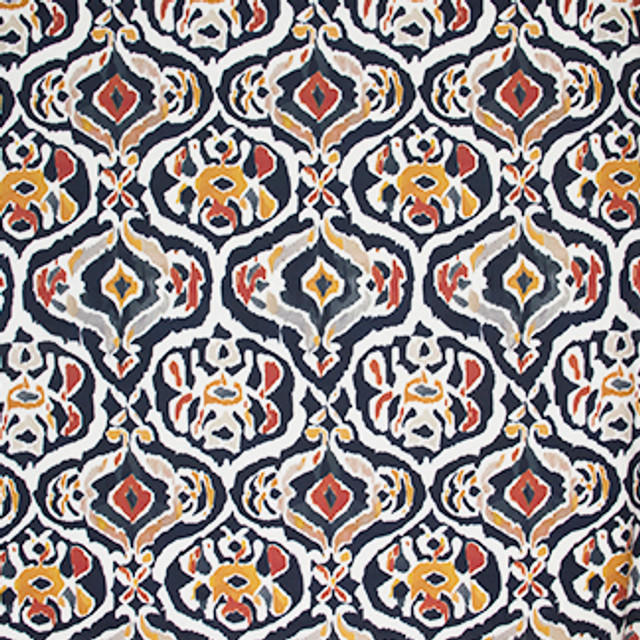 Carole Fabric Riddle Me This Autumn Night French Navy 60% Viscose, 40% Poly China Passes 21,000 Double Rubs Wyzenbeek Horizontal: 13 1/2" and Vertical: 27" 54" - My Fabric Connection -