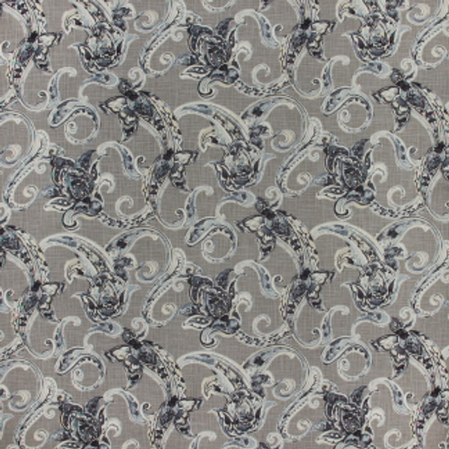 Carole Fabric Showstopping Flannel Fountain Gate 55% Linen, 45% Viscose China Passes 15,000 Double Rubs Wyzenbeek Horizontal: 27 1/2" and Vertical: 24" 54" - My Fabric Connection -