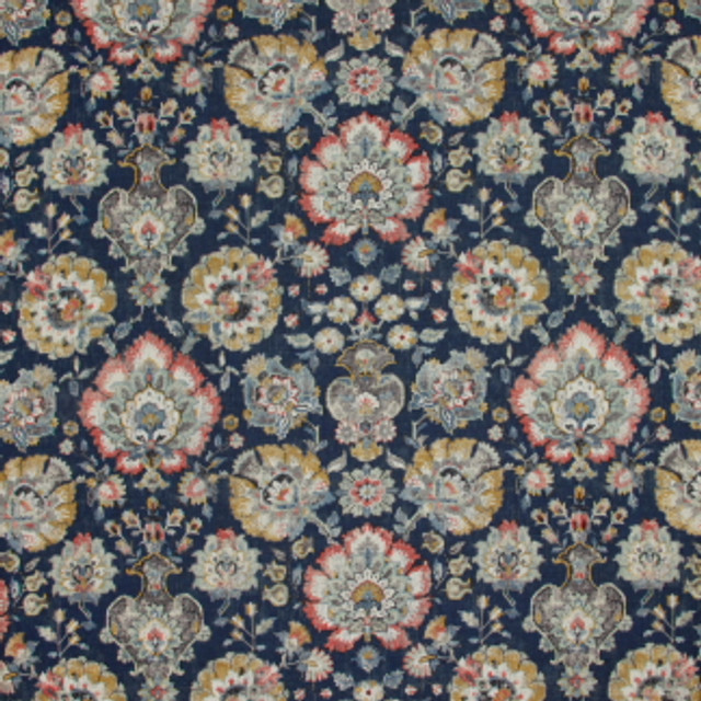 Carole Fabric Edenboro Sapphire Night Sky 55% Linen, 45% Viscose-Water & Soil Repe S Korea N/A Horizontal: 27" and Vertical: 27" 56" - My Fabric Connection -