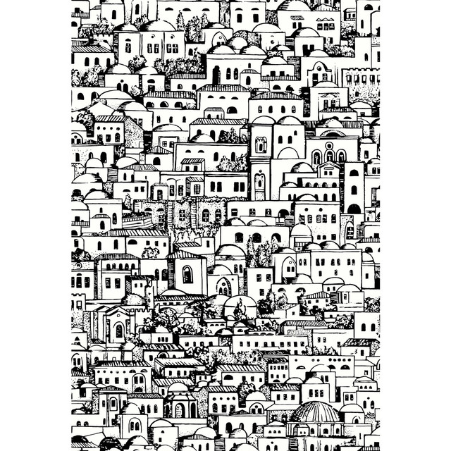 Cole & Son Wallcovering Mediterranea White/Black COLE & SON FORNASETTI SENZA TEMPO PAPER - 100% United Kingdom - Horizontal: 20.5 and Vertical: 29.9 20.5 - My Fabric Connection -