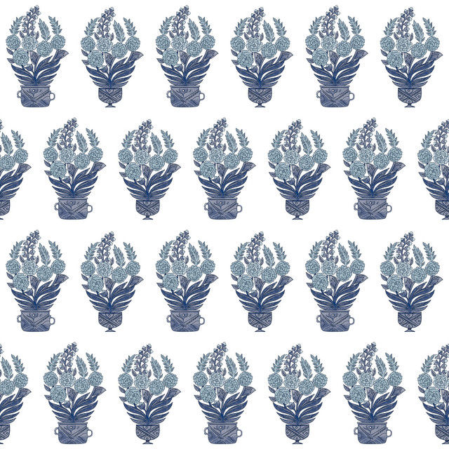 Gaston Y Daniela Wallcovering Celorio Wp Azul LORENZO CASTILLO V PAPER - 100% Spain - Horizontal: 0 and Vertical: 10.4 20.8 - My Fabric Connection -