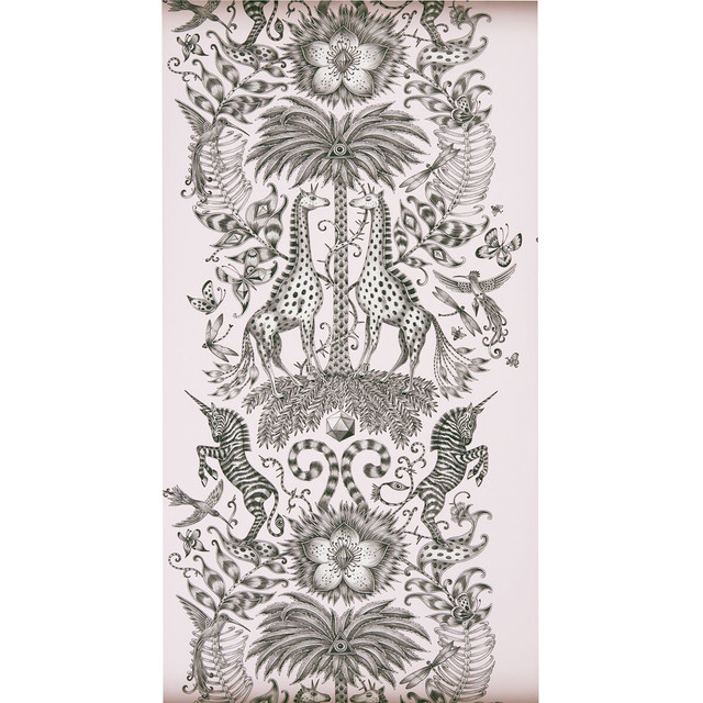 Clarke And Clarke Wallcovering Kruger Pink ANIMALIA BY EMMA J SHIPLEY FOR C&C - United Kingdom - Horizontal: 0 and Vertical: 27.125 20.5 - My Fabric Connection -