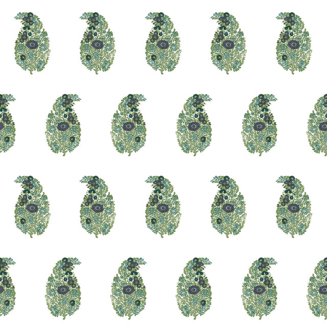 Gaston Y Daniela Wallcovering Tarsila Wp Azul/Verde LORENZO CASTILLO V PAPER - 100% Spain - Horizontal: 0 and Vertical: 10.4 20.8 - My Fabric Connection -