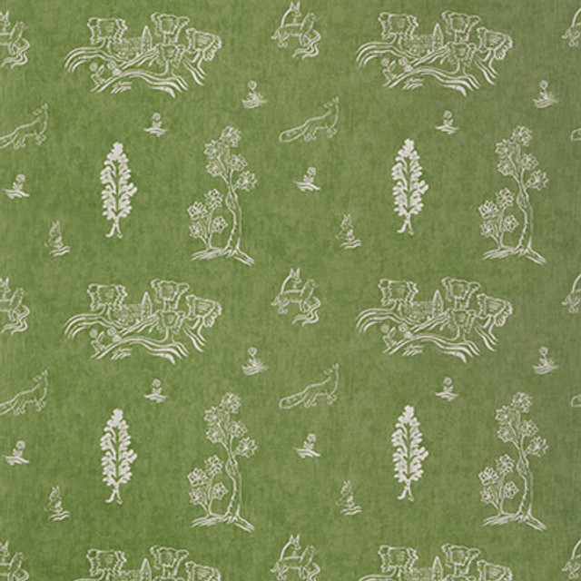 Kravet Couture Fabric Friendly Folk Basil Green