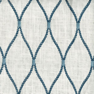 Norbar Fabric Deacon Porcelain 002 50% POLYESTER / 50% COTTON INDIA 4 1/2"V - 5"H 54 - My Fabric Connection -