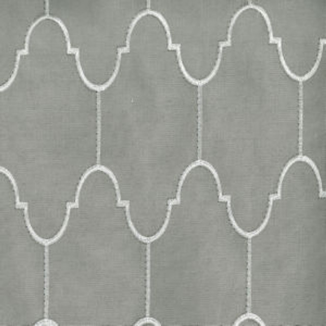 Norbar Fabric Hamilton Grey White 85% RAYON 15% POLYESTER 7 3/4"V - 8 1/2"H 54 - My Fabric Connection -