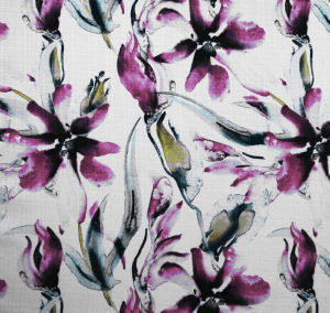 Norbar Fabric Scarsdale Burgundy PRISM BRIGHTS 100% POLYESTER CHINA 18"V 18"H 54 - My Fabric Connection -