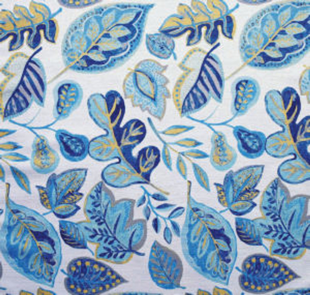 Norbar Fabric Shoshana Blue 100% POLYESTER CHINA 22"V 13 1/2"H 54 - My Fabric Connection -