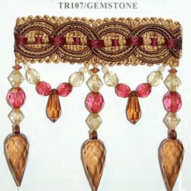 Norbar Fabric Tr107 Gemstone 33-7-17 4" GIMP WITH BEAD - My Fabric Connection -