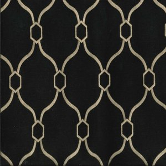 Norbar Fabric Valmont Ebony 32% VISCOSE 30% POLYESTER 5 1/4"V 3 7/8"H 54 - My Fabric Connection -