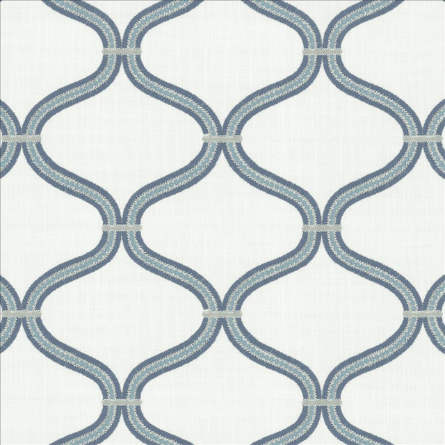 Kasmir Fabric Fox Hollow Blue Jay 1458 73% Cotton
27% Polyester
 INDIA 30,000 Wyzenbeek Double Rubs Horizontal: 7 4/8 inches and Vertical: 6 2/8 inches 55 - My Fabric Connection -