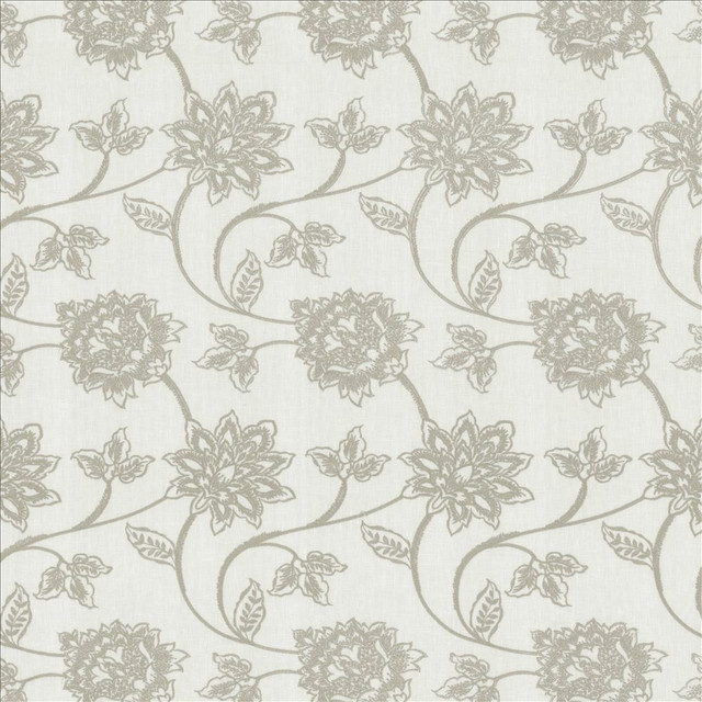 Kasmir Fabric Serena Sterling 1451 70% Polyester
30% Cotton
 INDIA Not Tested Horizontal: 12 7/8 inches and Vertical: 18 5/8 inches 54 - My Fabric Connection -
