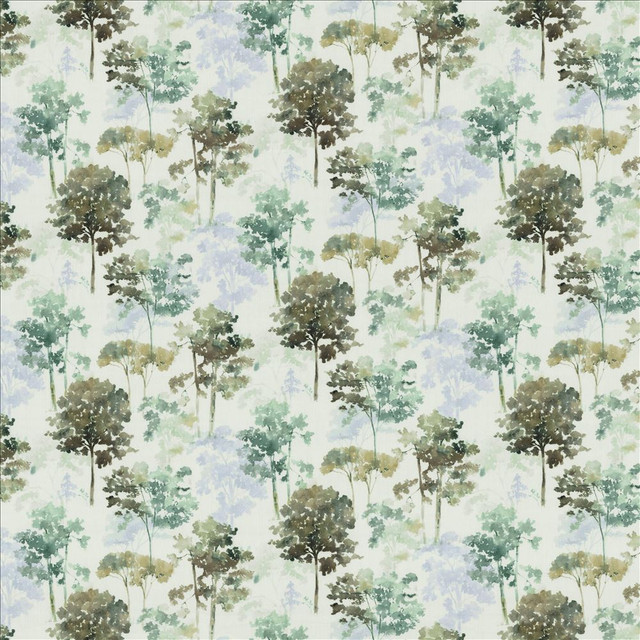 Kasmir Fabric Tranquil Trees Sky 1453 100% Cotton
 INDIA 9,000 Wyzenbeek Double Rubs Horizontal: 27 inches and Vertical: 13 4/8 inches 54 - My Fabric Connection -