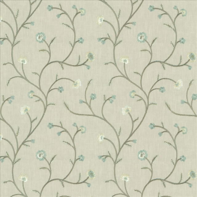Kasmir Fabric Woburn Park Crystal 1458 52% Cotton
48% Polyester
 INDIA 30,000 Wyzenbeek Double Rubs Horizontal: 8 6/8 inches and Vertical: 9 2/8 inches 54 - My Fabric Connection -