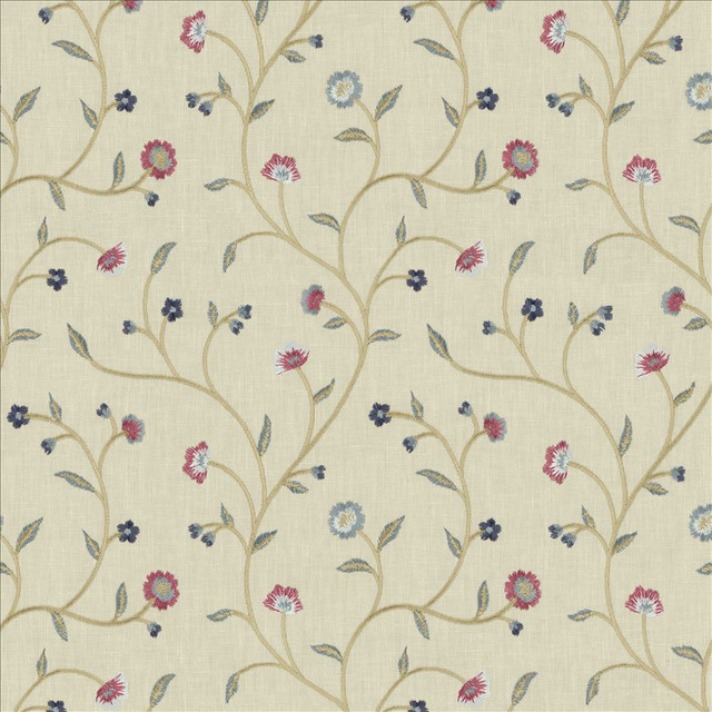 Kasmir Fabric Woburn Park Potpourri 1458 52% Cotton
48% Polyester
 INDIA 30,000 Wyzenbeek Double Rubs Horizontal: 8 6/8 inches and Vertical: 9 2/8 inches 54 - My Fabric Connection -