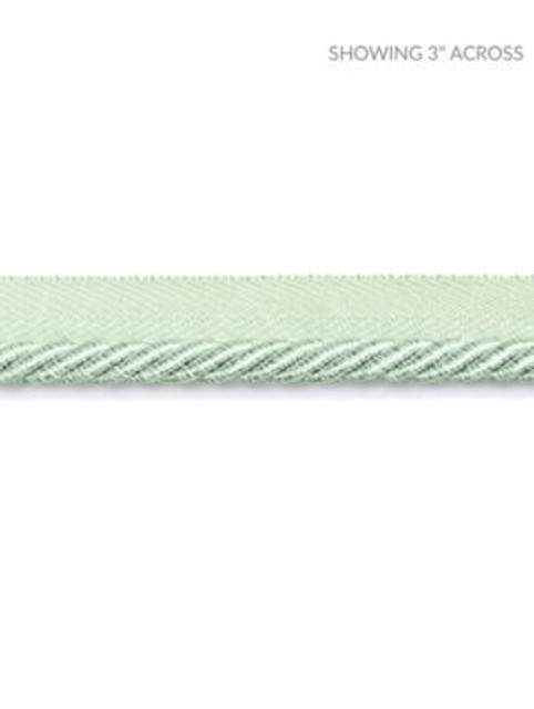 Scalamandre Trim Boulevard Cord Mint Julep SCC3140014 NOVANTA PASSEMENTERIE 15% POLYESTER 1% ACRYLIC, 48% COTTON 19% RAYON 17% FIBRANNE CHINA LIGHT DUTY Horizontal: 0" and Vertical: 0" 0.25 - My Fabric Connection -