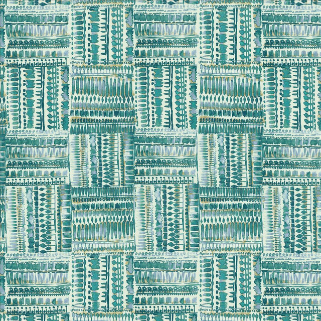 Kasmir Fabric Huron Peacock 5154 100% Cotton TURKMENISTAN 6,000 Wyzenbeek Double Rubs Horizontal: 13 4/8 inches and Vertical: 27 inches 54 - My Fabric Connection -
