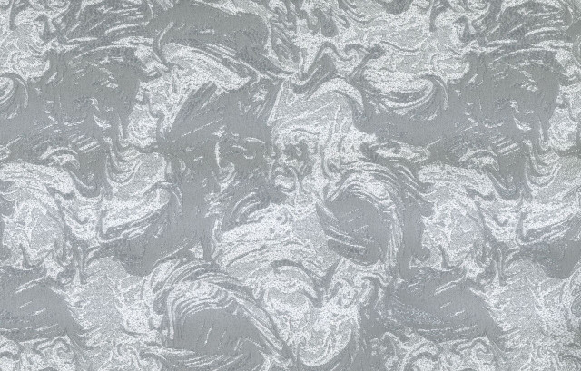 Norbar Fabric Antioch Silver 4 PARAMOUNT 100% POLYESTER INDIA 10 1/2 9 1/4"H 55 - My Fabric Connection -