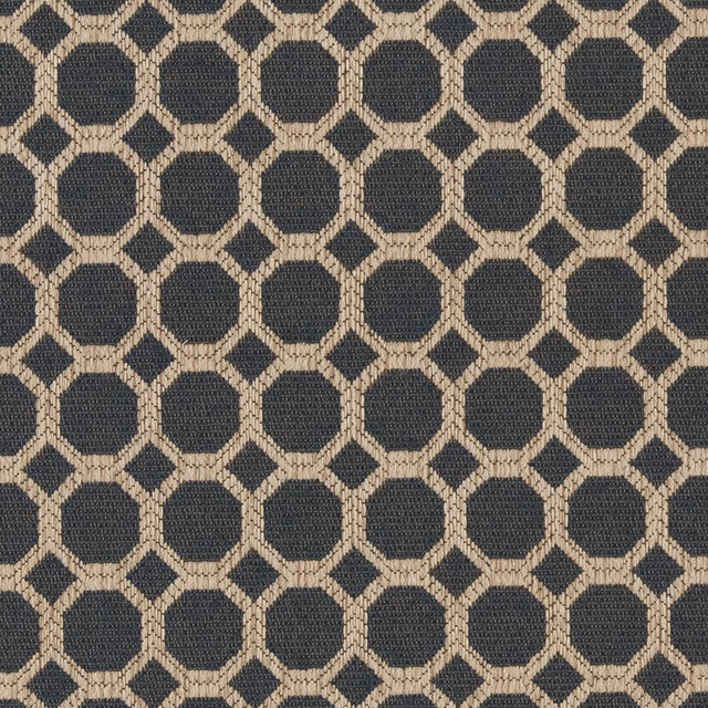 Charlotte Fabric D1230 Indigo Honeycomb Mid Century Textures 100% Woven Polyester China Exceeds 100,000 Wyzenbeek Rubs (Heavy Duty) Horizontal 1.75" x Vertical 1.75" 54 Inches - My Fabric Connection -