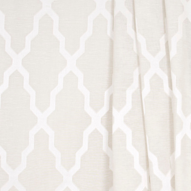 Carole Fabric In The Path Ivory Sheer Marvel 90% Polyester, 10% Linen CHINA N/A </p><p>Repeat: 7 1/2" V, 14 1/2" H 118" - My Fabric Connection -