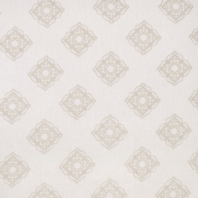 Carole Fabric Parlor Games Champagne COCONUT CREAM 95% Polyester, 5% Linen China N/A </p><p>Repeat: 11 3/4" V, 11 3/4" H 54" - My Fabric Connection -