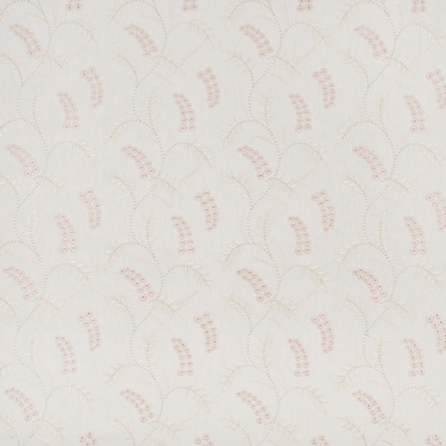 Carole Fabric Promises Promises Wisteria COCONUT CREAM 52% Cotton, 48% Polyester India Passes 30,000 Double Rubs Wyzenbeek </p><p>Repeat: 9 1/8" V, 8 5/8" H 52" - My Fabric Connection -