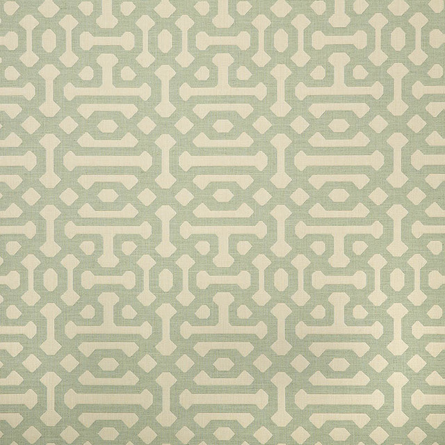 Sunbrella Fabric 45991 Fretwork Mist Cushion Furniture Drapery Fabrics > Sunbrella Jacquards 100% Acrylic USA or Imported 14.74" 54" - My Fabric Connection -