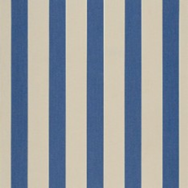 Sunbrella Fabric 4921 Mediterranean / Canvas Block Stripe Awning Fabrics > Sunbrella® Stripes 100% Acrylic USA or Imported 9.13" (23.2cm) 46" - My Fabric Connection -