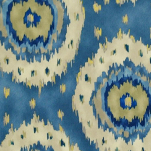 RM CoCo Fabric Center Spot French Blue Top Notch - Wesco 100% COTTON Horizontal: 13.5 and Vertical: 24 54 - My Fabric Connection -