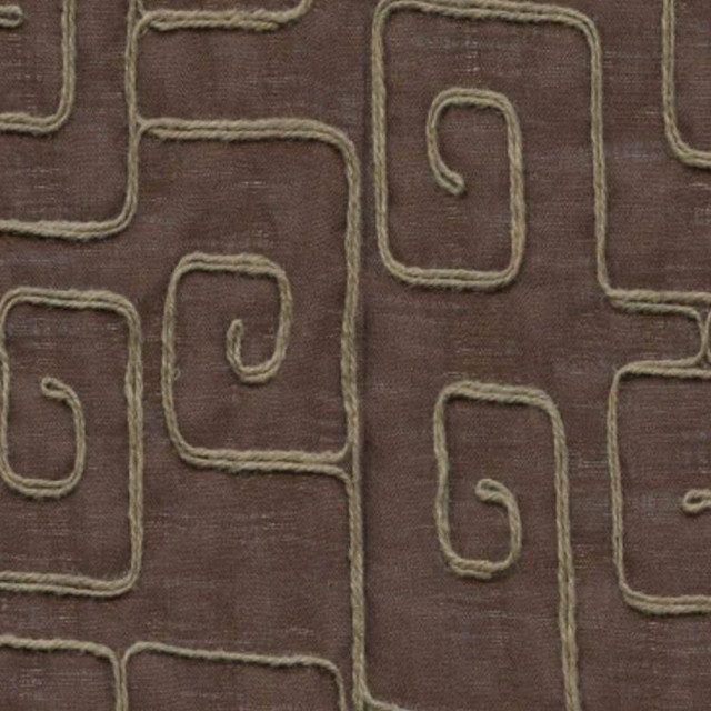 RM CoCo Fabric Chatterbox Chocolate Sheer Genius 100% POLYESTER Horizontal: 16.5 and Vertical: 17 57 - My Fabric Connection -