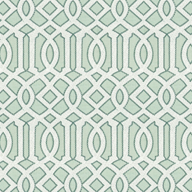 Bassett Mcnab Fabric 7801-51 Interlachen Emb Seaspray 100%LIN INDIA </p><p>Repeat: 12.5 53 in - My Fabric Connection -