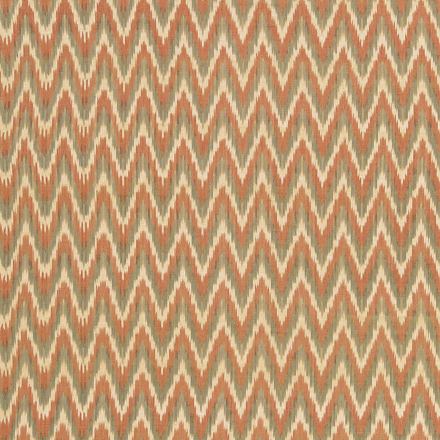 Schumacher Fabric Adari Cotton Ikat Sienna 66940 CHROMA See Sample INDIA LIGHT DUTY </p><p>Repeat: Horizontal: 2 3/8" (6CM) and Vertical: 2 1/2" (6CM) 52" WIDE (132CM) - My Fabric Connection -