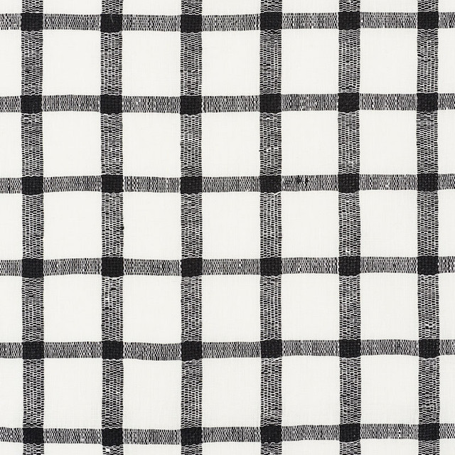 Schumacher Fabric Pauline Check Casement Blackwork 72070 VOGUE LIVING See Sample INDIA - </p><p>Repeat: Horizontal: 2" (5CM) and Vertical: 2" (5CM) 53" (135CM) - My Fabric Connection -